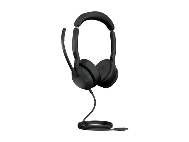 Jabra Evolve2 50 UC Stereo - Hodesett on-ear kablet aktiv støydemp...