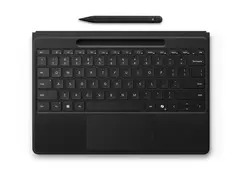 Microsoft Surface Pro Flex Keyboard Tastatur - med styreplate, akselerometer, lagrings- og ladebakke for Surface Slim Pen 2 - bakbelysning - trådløs - Bluetooth LE - AZERTY - Fransk - svart - med Slim Pen