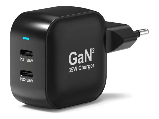 PORT Connect - Strømadapter - GaN II - 35 watt - 3 A - PD 3.0 - 2 ...