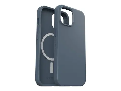 OtterBox Symmetry Series - Baksidedeksel for mobiltelefon MagSafe-samsvar - polykarbonat, syntetisk gummi, s&#248;lvfosfatglass - skj&#248;nn (bl&#229;tt) - for Apple iPhone 15