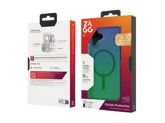 ZAGG Milan Snap - Baksidedeksel for mobiltelefon MagSafe-samsvar g...