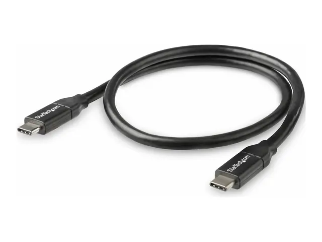 StarTech.com USB C to Cable - 1.5 ft / 0.5m 5A PD White 2.0 USB-IF...