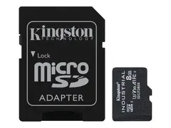 Kingston Industrial - Flashminnekort (microSDHC til SD-adapter inkludert) 8 GB - A1 / Video Class V30 / UHS-I U3 / Class10 - microSDHC UHS-I