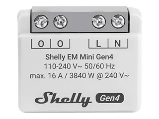 Shelly - Effekt- / energimåler - 802.11b/g/n/ax, Bluetooth 5.0, ZigBee 2412 - 2472 Mhz, 2402 - 2480 Mhz, 2400 - 2483.5 Mhz - hvit, musegrå