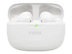JBL Wave Beam 2 - True wireless-hodetelefoner med mikrofon i øret - Bluetooth - aktiv støydemping - hvit
