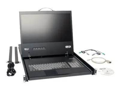 Eaton Tripp Lite Series 16-Port Rack Console Cat5 KVM Switch 1U RM...