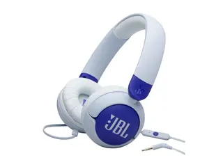 JBL Junior 320 - Hodetelefoner med mikrofon full størrelse - kablet - 3,5 mm jakk - lydisolerende - blå