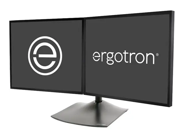 Ergotron DS100 - Stativ horisontal for 2 LCD-skjermer aluminium, s...