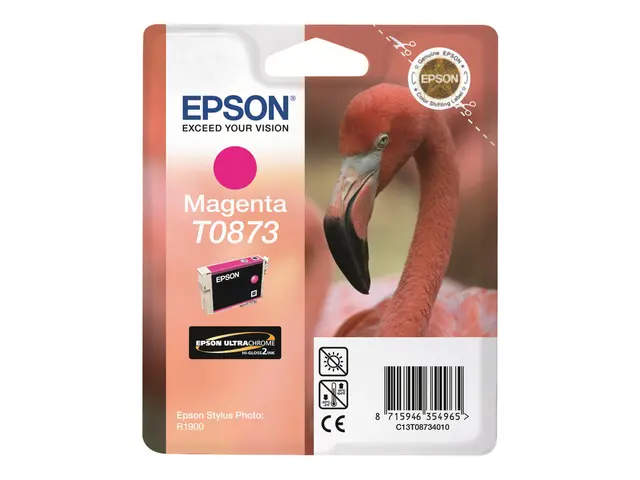 Epson T0873 - 11.4 ml - magenta - original - blister - blekkpatron...