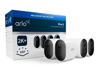 Arlo Pro 5 - Nettverksoverv&#229;kingskamera utend&#248;rs - v&#230;rbestandig - farge (Dag og natt) - 2688 x 1520 - lyd - tr&#229;dl&#248;s - Wi-Fi (en pakke 4)