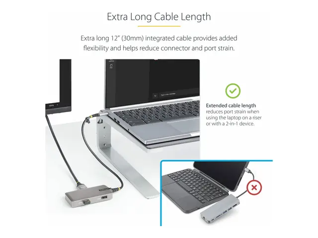 StarTech.com USB-C Multiport Adapter, 4K 60Hz HDMI, HDR, 3-Port US...