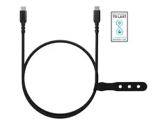 Fairphone - USB-kabel - USB-C (hann) til USB-C (hann) 48 V - 5 A - 2.5 m - Fast Power Charging (240W), 100 % resirkulert plast - svart med grått mønster