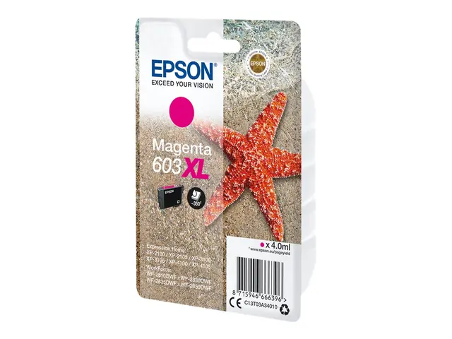 Epson 603XL - 4 ml - XL - magenta - original - blære med RF/lyd-al...