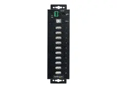 STARTECH.COM 10-Port Industrial USB 2. Hub Rugged USB Hub w/ESD Level 4 Protec