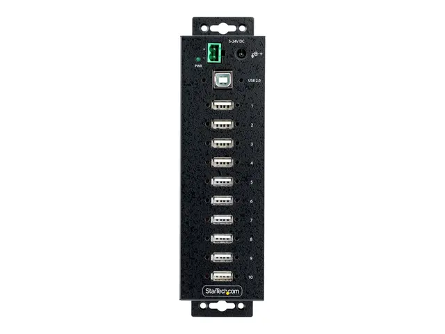StarTech.com 10-Port Industrial USB 2.0 Hub, Rugged Hub w/15kV Air...