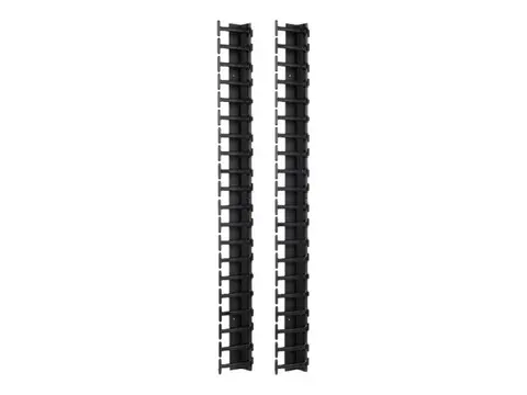 APC - Rackkabelstyringspanel - svart - 42U TAA-samsvar (en pakke 2) - for P/N: NBPD0150, SMX2KR2UNCX145, SMX2KR2UX145, SMX3000RMX93, SMX3KR2UNCX145, SRT1000RMXLI-NC