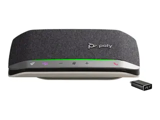 Poly Sync 20+ - Smart h&#248;yttalertelefon - Bluetooth kablet, tr&#229;dl&#248;s - USB-C via Bluetooth-adapter - s&#248;lv