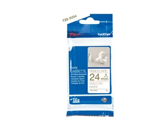 Brother TZe-R254 - Blank - gull på hvitt Rull (2,4 cm x 4 m) 1 kassett(er) båndtape - for PT2430PC, PT2730, PT2730VP, PT9600, PTD600, PTD600VP, PTD800W, PTH500LI, PTP700, PTP710BT, PTP750W
