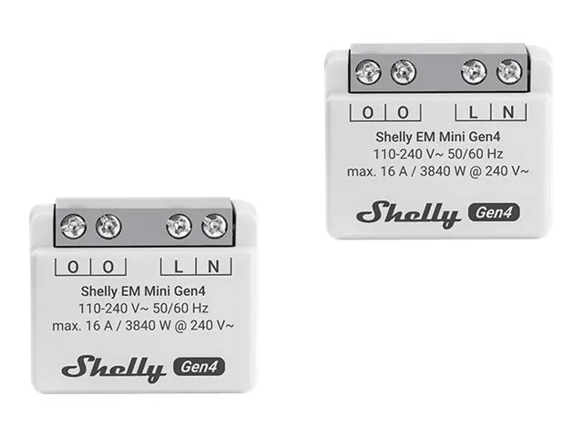 Shelly EM Mini - Gen 3 - effekt- / energimåler - Wi-Fi og Zigbee r...