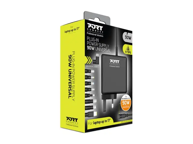PORT Connect - Strømadapter universal AC 100-240 V 90 watt Storbri...