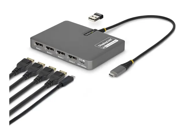 StarTech.com - dokkingstasjon USB-C / Displayport 4 x DP TAA-samsvar