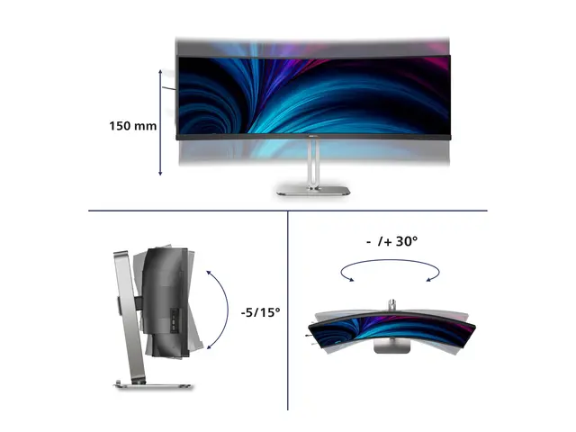 Philips 49B2U5900C - LED-skjerm kurvet 49" (48.8" synlig) 5120 x 1...