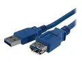 StarTech.com 1m Blue SuperSpeed USB 3.0 Extension Cable A to A Male to Female USB 3 Extension Cable Cord 1 m (USB3SEXT1M) - USB-forlengelseskabel - USB-type A til USB-type A - 1 m