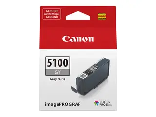Canon PFI-5100 GY - 14.4 ml - grå - original hengeboks - blekkbeholder - for imagePROGRAF PRO-310