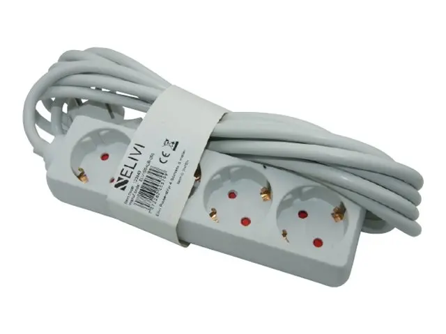 Elivi - Flerkoplingslist - AC 250 V - utgangskontakter: 4 (4 x CEE...