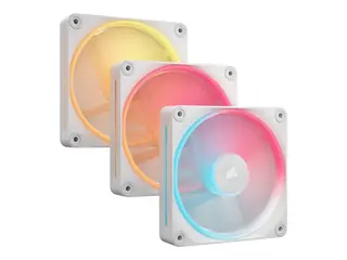 CORSAIR iCUE Link LX120-R RGB Starter Kit Kabinettvifte - omvendt blad - 120 mm - hvit (en pakke 3)