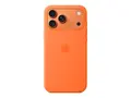 Apple - Baksidedeksel for mobiltelefon - MagSafe-samsvar silikon - oransje - for iPhone 17 Pro Max