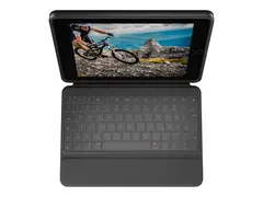 Logitech Rugged Folio - Tastatur og folioveske Apple Smart connector - Pan Nordic - for Apple 10.2-inch iPad (7. generasjon, 8. generasjon, 9. generasjon)