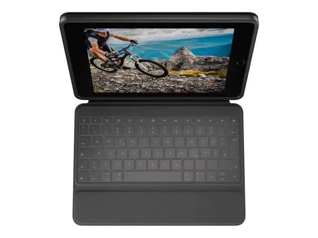 Logitech Rugged Folio - Tastatur og folioveske - Apple Smart conne...