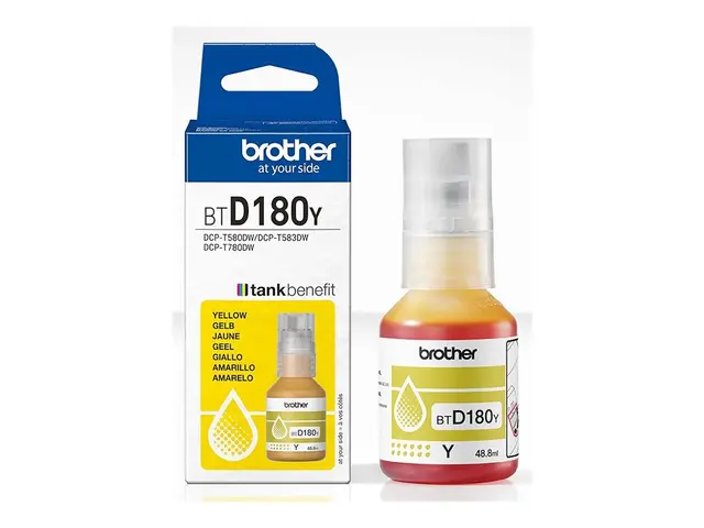 Brother BTD180Y - Gul original blekkrefill for DCP-T580DW