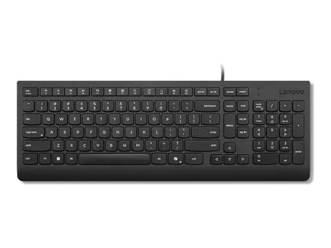 Lenovo Essential - Tastatur - USB - QWERTY Dansk - svart - brun boks