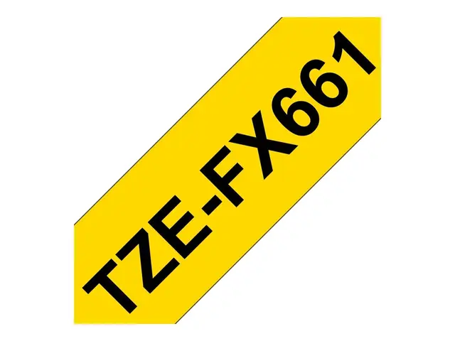 Brother TZe-FX661 - Svart på gult Rull (3,6 cm x 8 m) 1 kassett(er...