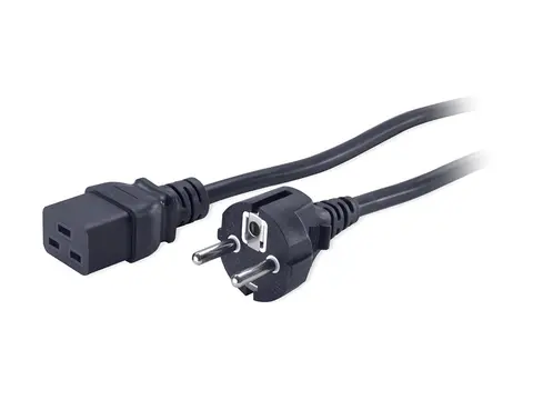 APC - Strømkabel - IEC 60320 C19 til power CEE 7/7 (hann) AC 230 V - 2.5 m - svart - for P/N: SMT2200I-AR, SMT2200R2I-AR, SMT3000I-AR, SMT3000R2I-AR, SRT10RMXLIX806, SRT2200XLI-KR