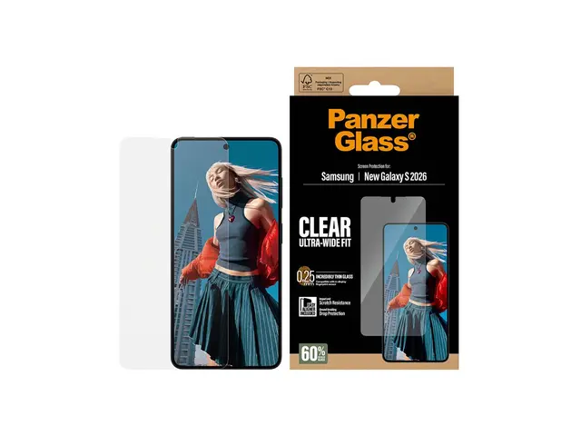 PanzerGlass - Skjermbeskyttelse for mobiltelefon ultravid passform...