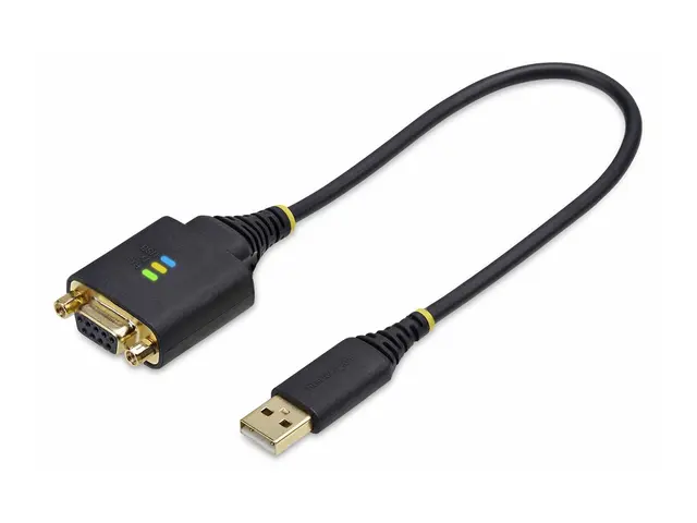 StarTech.com 1ft/30cm USB to Null Modem Serial Adapter Cable, FTDI...