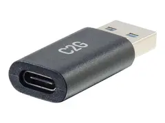 C2G USB C to USB Adapter - SuperSpeed USB Adapter 5Gbps - F/M - USB-adapter - 24 pin USB-C (hunn) reversibel til USB-type A (hann) - USB 3.0 - formst&#248;pt - svart