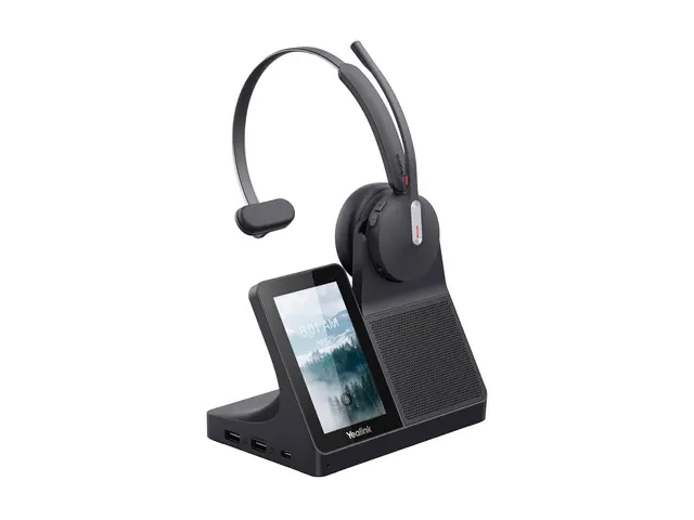 Yealink WH64 Mono - Hodesett - on-ear - DECT / Bluetooth trådløs - Certified for Microsoft Teams 