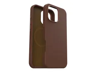 OtterBox Symmetry Series - Baksidedeksel for mobiltelefon MagSafe-samsvar - kaktuslær, polyuretan - rik adobe (brun) - for Apple iPhone 16 Pro Max