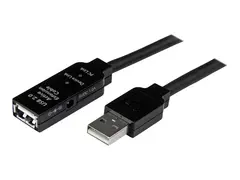 StarTech.com 10m USB 2.0 Active Extension Cable M/F 10 meter USB 2.0 Repeater / Extender Cable USB A (M) to USB A (F) 10 m Black - 3 ft (USB2AAEXT10M) - USB-forlengelseskabel - USB til USB - 10 m