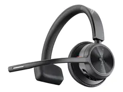 HP Poly Voyager 4310 - Voyager 4300 UC series hodesett - on-ear - Bluetooth - trådløs, kablet - USB-C, USB-A via Bluetooth-adapter - svart - Certified for Microsoft Teams