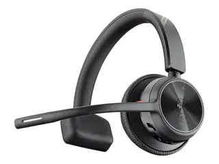 HP Poly Voyager 4310 - Voyager 4300 UC series hodesett - on-ear - Bluetooth - trådløs, kablet - USB-C, USB-A via Bluetooth-adapter - svart - Certified for Microsoft Teams