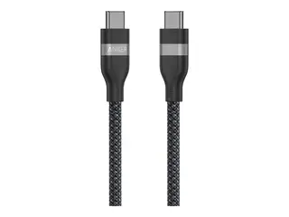 Anker - USB-kabel - USB-C (hann) til USB-C (hann) 90 cm - USB Power Delivery (240 W), flettet kabel - svart