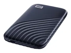 WD My Passport SSD WDBAGF0020BBL - SSD - kryptert 2 TB - ekstern (b&#230;rbar) - USB 3.2 Gen 2 (USB-C kontakt) - 256-bit AES - midnattsbl&#229;