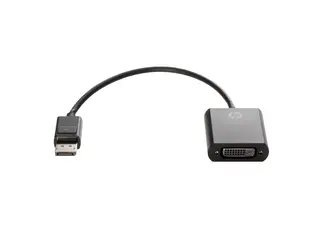 HP DisplayPort to DVI-D Adapter - DisplayPort-adapter enkeltlenke - DisplayPort (hann) til DVI-D (hunn) - 19 cm - l&#229;st