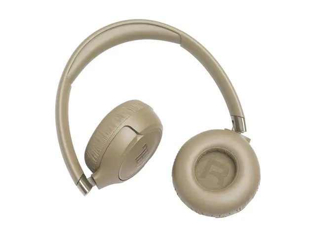 JBL TUNE 680NC - Hodetelefoner med mikrofon on-ear - Bluetooth - trådløs, kablet - aktiv støydemping - beige 