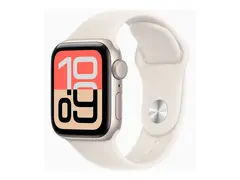 Apple Watch SE 3 (GPS) - 40 mm stjernelysaluminium - smartklokke med sportsb&#229;nd - fluorelastomer - stjernelys - b&#229;ndbredde: S/M - 64 GB - Wi-Fi 4, Bluetooth - 26.3 g